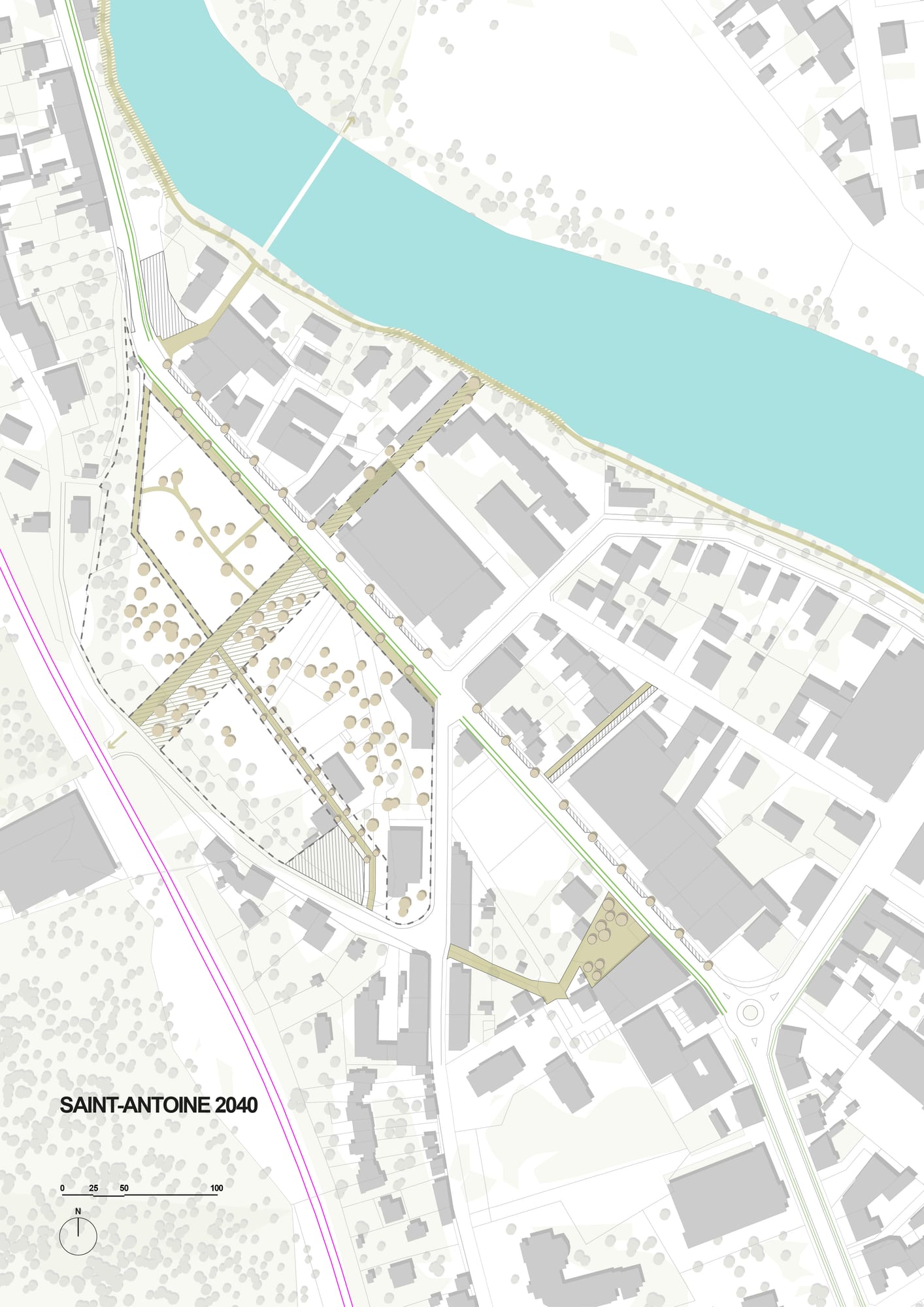 Projection du quartier Saint-Antoine à horizon 2040